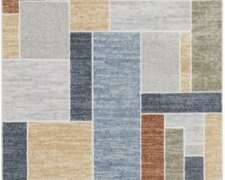 Nourison Astra Machine Washable Geometric Multicolor 3'3" x 5' Area Rug (3x5)