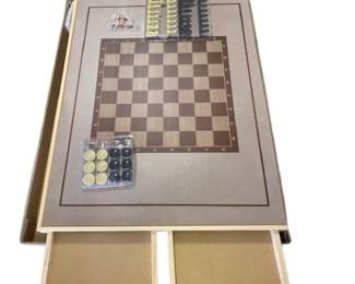 Wooden Puzzle Table With Checkers and Chess Set for 1000 Pieces Model X003V4M