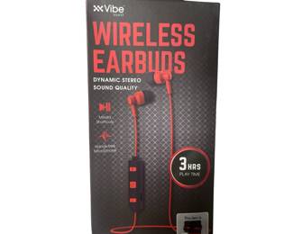 Red Vibe Wireless Earbuds