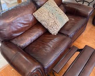 Gallery Furniture 2 cushion leather recliner couch