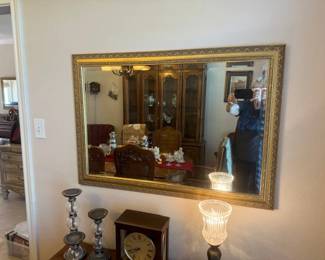 Wall Mirror to make you home Look Bigger           
Beautiful Gold Mirror                                                                       Can be Hung Horizontal or Vertical