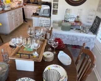Wooden Kitchen Table with  2 leaves 