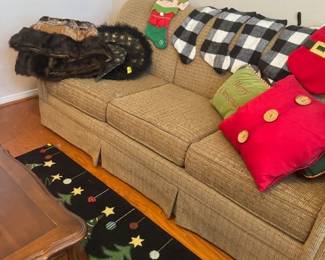 Sofa Sleeper all Decked out for Santa