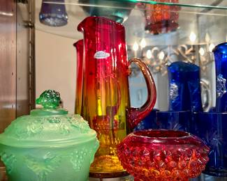 Blenko glass pitcher