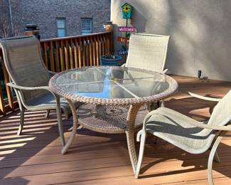patio table & 3 chairs