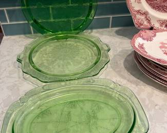 Vintage depression glass
