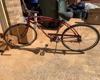 #73	Huffy 3 speed vintage guy bike red	 $35.00