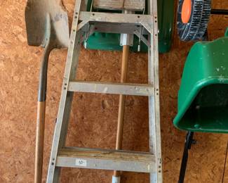 #108	8 foot aluminum ladder 	 $50.00