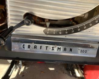 #102	craftman 100 table saw in stand 	 $220.00