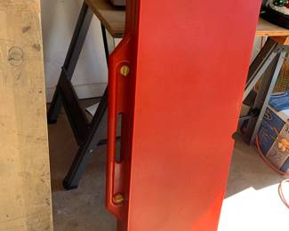 #85	red portable picnic table 	 $20.00