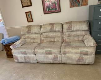 #30	Double recliner sofa fabric 88 long	 $75.00