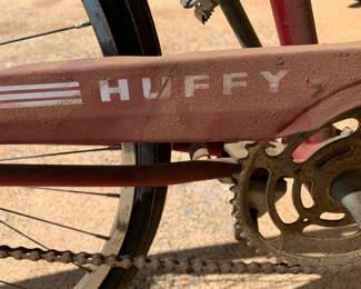 #73	Huffy 3 speed vintage guy bike red	 $35.00