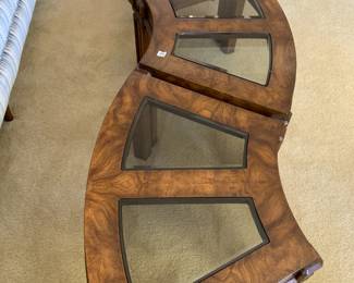 #49	3 snake style table to make a coffee table with glass insert top  26x18x16	 $120.00