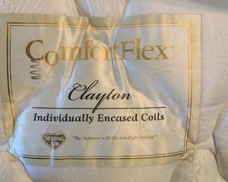 #28	bed-MBR	king mattress set pillow top   by comfort fix spring air 	 $75.00