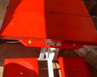 #85	red portable picnic table 	 $20.00