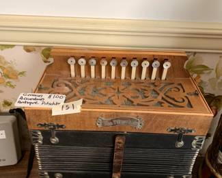 #151	German Accordian Antique Pitcher 	 $100.00