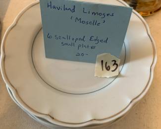 #163	Haviland Limoges Moselle 6 scalloped edged small plates 	 $20.00