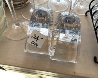 #149	German glass candle holder 3 inch tall 	 $24.00