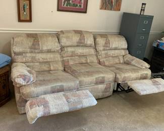 #30	Double recliner sofa fabric 88 long	 $75.00