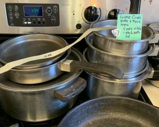 #67	Luster craft 10 piece cookware 	 $45.00