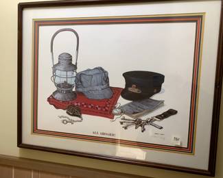 #180	Print All aboard  by Robert L Conely 	 $25.00