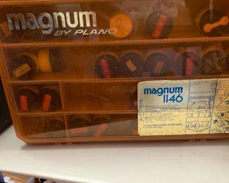 #100	Magnum by Plano double side tackle box with paints 	 $30.00
