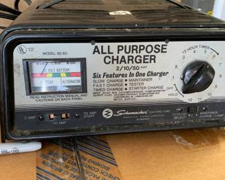 #84	Schumacker battery charger 	 $20.00