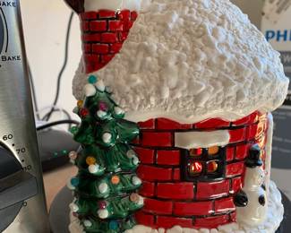#70	dome house lighted Santa house 10tx9 w	 $25.00