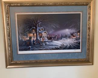 #60	signed print by Terry Redlin 823/2950 Winter wonderland 	 $75.00