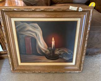 #174	Mickey opp original painting of a candle 28x24	 $60.00