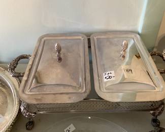 #189	5 pieces silver serving set 	 $20.00