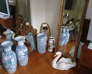Various Vases and Mirror Collection