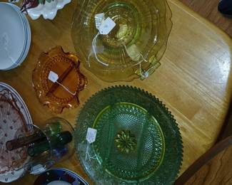 Depression Glass & others