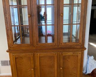 Quality lighted hutch - easy to insert in any decor