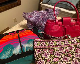 An array of fun purses available.