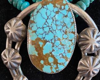 Detail of a fantastic Native American squash blossom