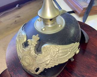 Old German Pickelhaube style helmet...not in the best condition, but where do you find one of these in an estate?
