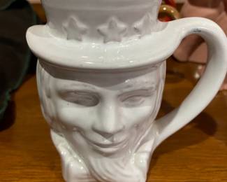 Uncle Sam mug by Frankoma Pottery.