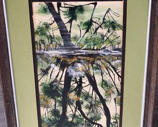 One of several nice original watercolors and artworks