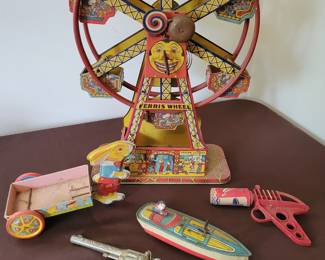 Vintage tin type toys