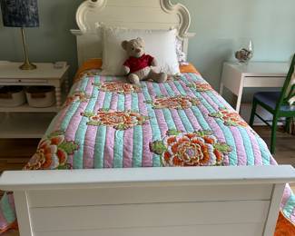 Nice twin bed with mattress and box spring.