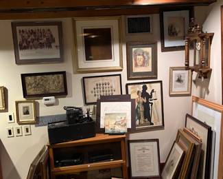 legal-themed artwork, presidential portraits, and historical pieces