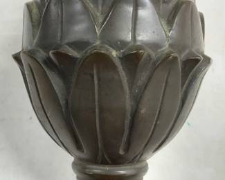 Antique Gilt Metal Artichoke Gate Finial
