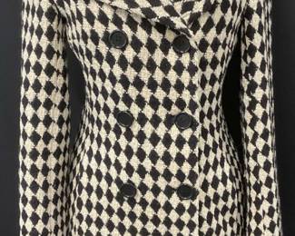 Set 2 Trina Turk Black & White Wool Coat & Skirt
