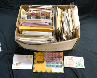 Lot 100+ Vintage  Stamps Letters & More
