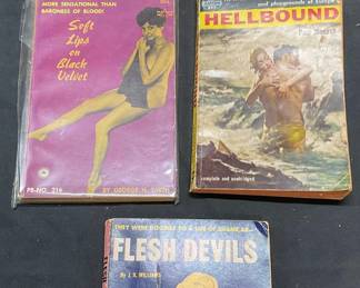 Lot 5 Vintage Pulp Fiction Erotica Books
