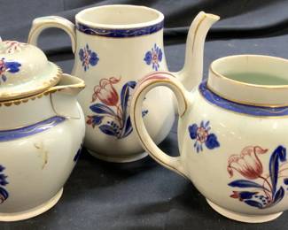 CALYX WARE Lot 3 Hand Painted Porc Tea Service
