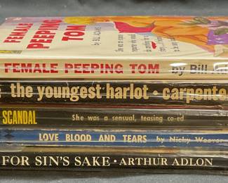 Lot 5 Vintage Pulp Fiction Erotica Books
