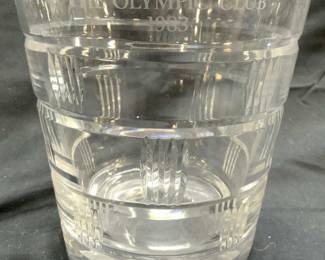 Monogrammed Crystal Ice Bucket Vessel
