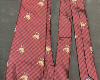 Ralph Lauren Polo Red Silk Horse Tie
